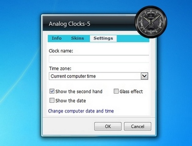 Analog Clocks-5 gadget setup