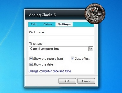 Analog Clocks-6 gadget setup