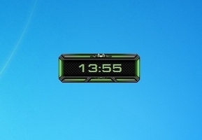 Space Clock Green