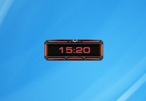 Space Clock Red