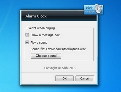 Alarm Clock 2 gadget setup