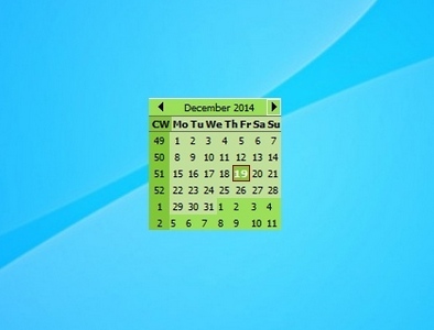 Week calendar gadget