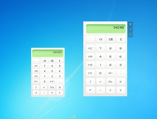Window Gadgets Calculator