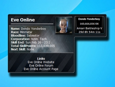 Eve Online SkillWatch win 7 gadget