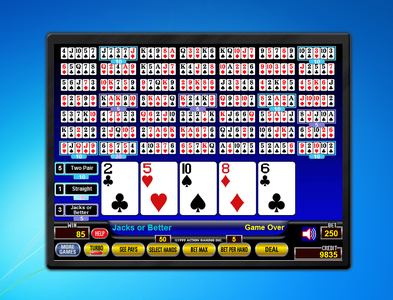 Fifty Play Draw Poker Windows Gadget