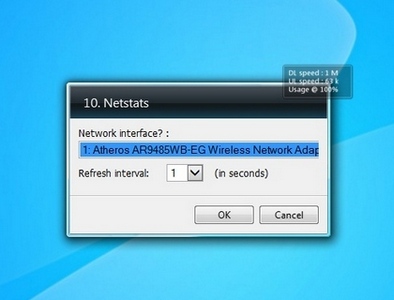 10. Netstats gadget settings