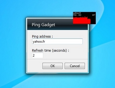 Ping Gadget gadget setup