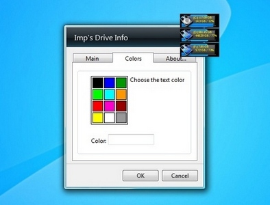 Imps Drive Info2 gadget setup