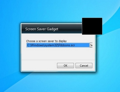 Screen Saver Gadget gadget setup