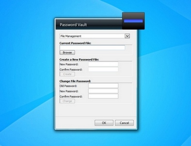 Password Vault gadget settings