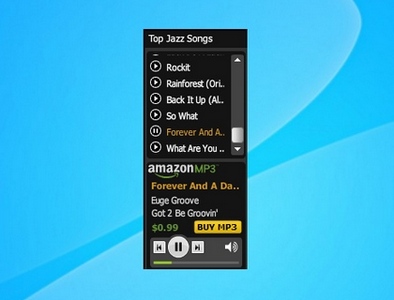 Amazon Top jazz Songs gadget