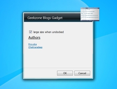 Geekzone Blogs Gadget settings