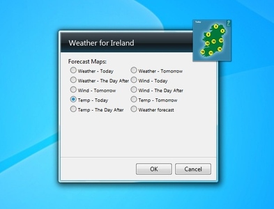 Weather for Ireland settings