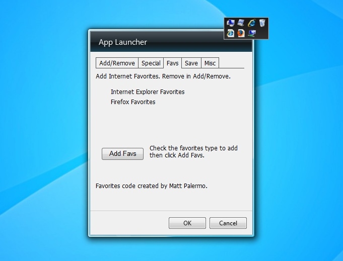 Win 7 Desktop Program Launcher