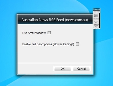 Australian News RSS Feed settings