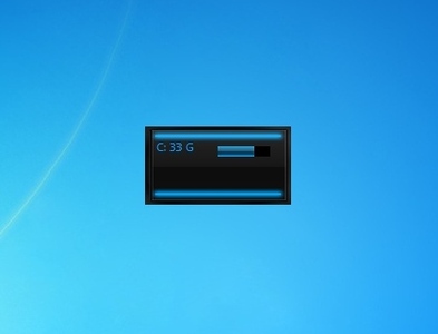 Virus Blue Hard Drive Monitor Gadget