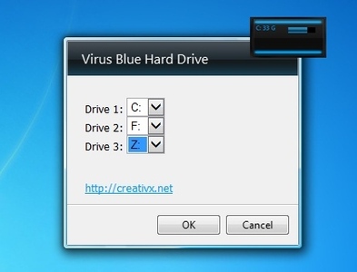 Virus Blue Hard Drive Monitor Settings