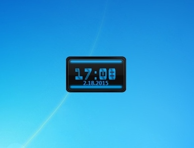 virus blue digital clock