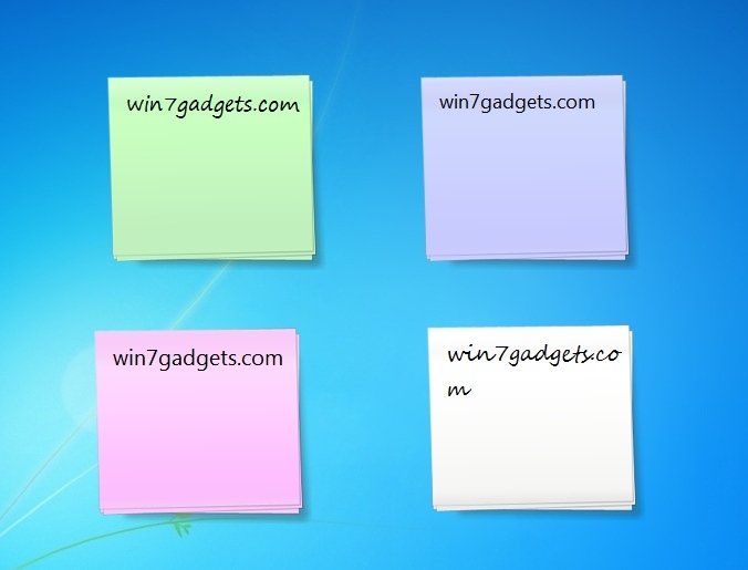 new sticky notes windows 7