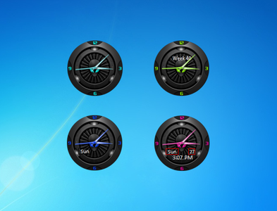 Alien Combo Clock Windows 7 Gadget