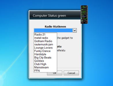 Computer Status Green settings