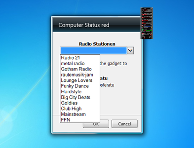 Computer Status Red settings