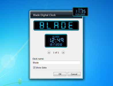 Blade Digital Clock settings