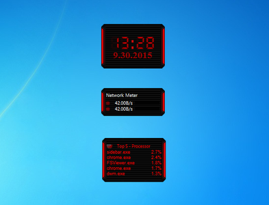 HUD Apocalypse Gadgets V2 for Windows 7 