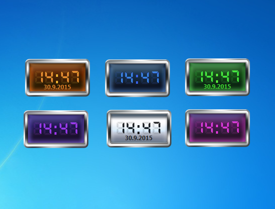 extra large digital clock desktop widget free download