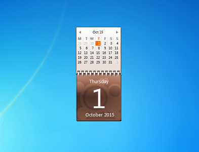 Brown Calendar Gadget