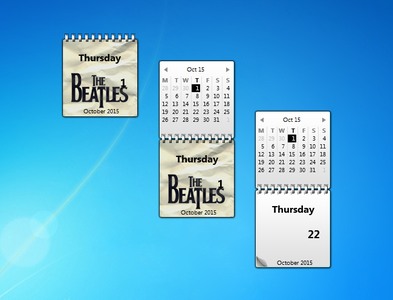 The Beatles Calendar Gadget for Windows 7