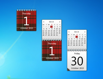 Tartan Calendar Gadget for Windows 7
