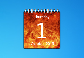 Flame Calendar Gadget