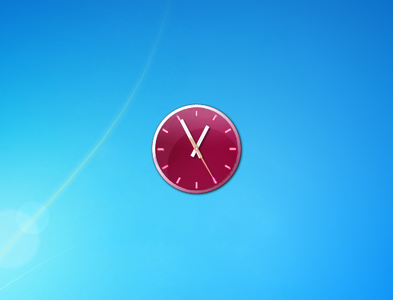 Aero X Pink Clock gadget