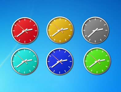 Color Sidebar Clock gadget