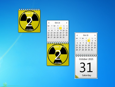 Radioactive Calendar Gadget