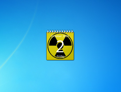 Radioactive Calendar Gadget for Windows 7 