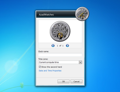 Azad Clock Gadget for Windows 7 