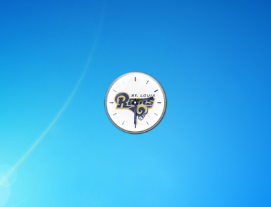 St. Louis Rams Clock Gadget for Windows 7 