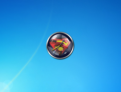 Superman Clock Gadget for Windows 7 